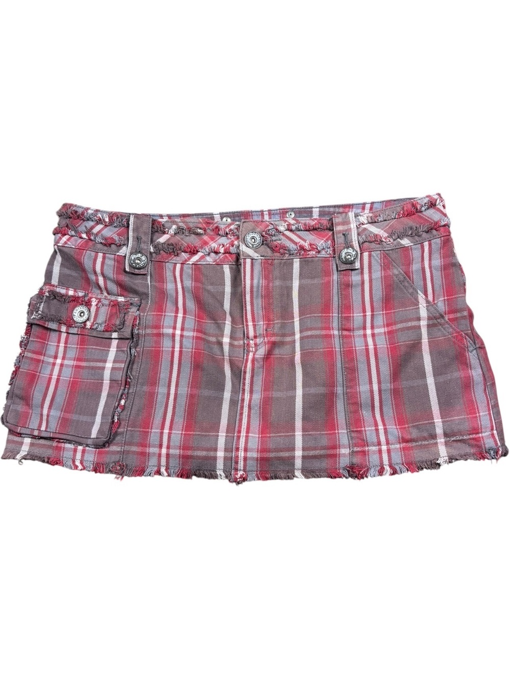 Arizona Jean Company Y2K Plaid Pleated Micro Mini Skirt